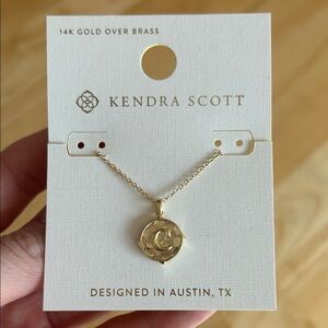 Kendra Scott Gold Initial C Medallion Necklace